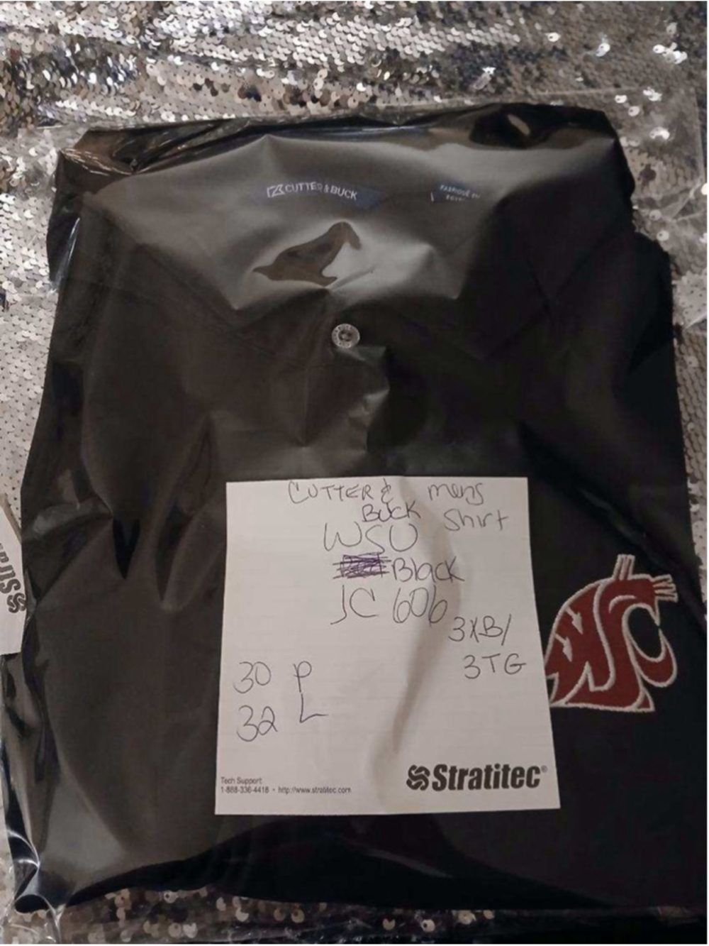 Cutter & Buck Washington State Cougars Men's Polo Shirt Black 3X Big JC606 - Picture 7 of 7